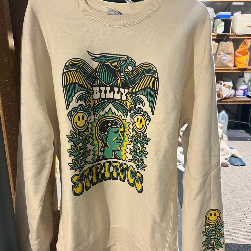 Billy strings Cream Long Sleeve sweatShirt XL